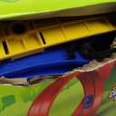 Flexible Race Track for Kids Starter Set - 20FT Flex Race Car Ramp Track with Strong Suction Cups, Rolls Up Portable DIY Racetrack Compatible with Hot Wheels & Diecast 1/64th Cars (Blue)