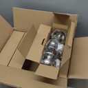 5 Pack Entry Door Lock and Single Cylinder Deadbolt Combo Set, Keyed Alike Satin Nickel Exterior Door Knobs with Lock&Keys, Round Ball Door Locksets with Deadbolt for Entrance and Front Door