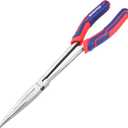 WORKPRO Premium 11 Extra Long Needle Nose Pliers, Paper Clamp Precision, Heavy-Duty CRV Steel, Soft Grip