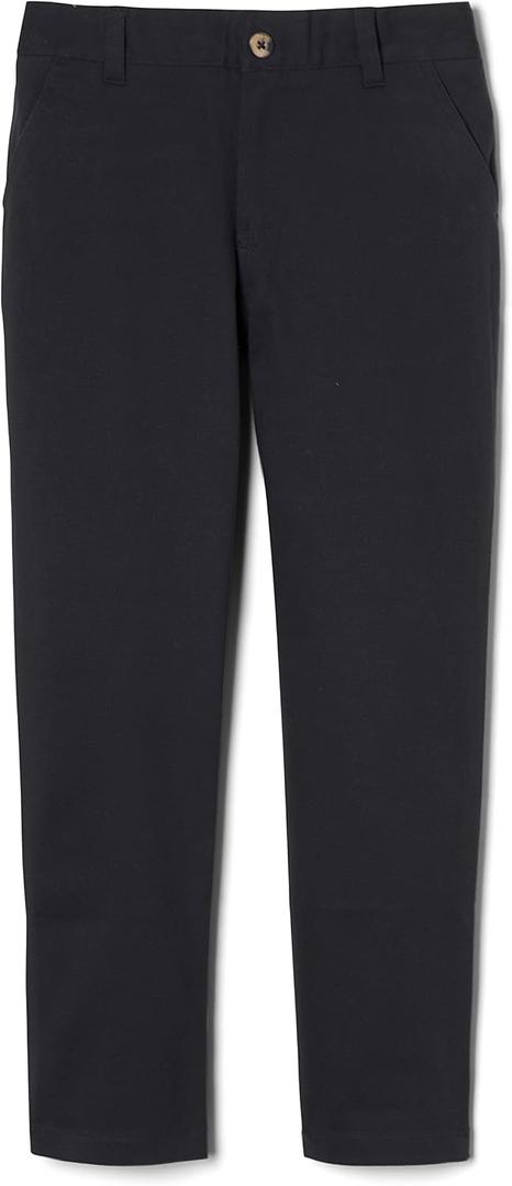 French Toast Boys' Adjustable Waist Straight Fit Stretch Twill Chino Pant