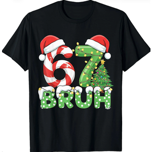 Christmas Six Seven 67 Funny Meme 6 7 Xmas Women Men Kids TShirt Medium