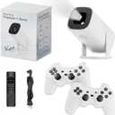 New P30 Retro Game Console with Projector4K HD Portable Projector with 36000+ GamesPlug and Play TV Video Game StickSmart Projector with 2.4g Wireless ControllersAndroid TV 11.0, WiFi