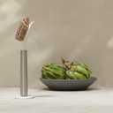 Curio Home Goods Ionic Dish Brush, Magnetized to Stand Upright, Stainless Steel with Replaceable Head, Silver