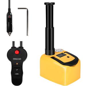ROGTZ Electric Hydraulic Car Jack Kit 5 Ton 12V Ultra-Portable Auto Car Lift with 17.7 Inch Range for SUV Sedan Truck Repair Floor Jack for Tire Change with LED Lightweight for Easy Storage (Yellow Jack Only)