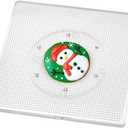 CY craft Cookie Decorating Turntable with Anti-Slip Silicone Mat,Cup Cake Sugar Icing Cookie Decorating Supplies Tools,Clear Acrylic Small Lazy Susan Turn Table,6.3 x 6.3 Inch,Square,Pack of 1