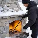 Fireplace Brush, 59-Inch Heavy Duty Long Handle Metal Fireplace Brush Broom with Heat-Resistant Iron Bristles (24.99)