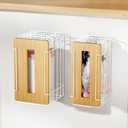 2 Pack Grocery Bag Holder for Plastic Bags - Wall Mount Kitchen Plastic Bag Holders for Grocery Bags - Bag Holder for Kitchen,Under Sink,Pantry and Garage,White