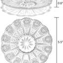 ZEAYEA 10 Pack 5.5 Inch Clear Glass Plates, Small Decorative Dessert Plates for Salad, Fruit, Cake, Snack, Appetizer, Small Meals, Sunflower Pattern Glass Tea Saucer for Teacup