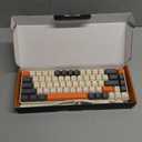 60 Percent Keyboard,RGB Backlit Gaming Keyboard USB-C Wired,Portable 68 Keys Compact Mini Keyboards for Business Trips,Office,PC Games (SK968,Grey&Orange)