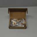 10 Pack 2 inch Brushed Nickel&Gold Cabinet Handles Square Zinc-Alloy Pulls for Kitchen Dresser Closet and Bathroom Cabinets Hardware (Single Hole)