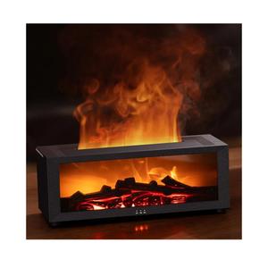 Essential Oil Diffuser, Fireplace Flame Oil Diffuser - Aromatherapy Aroma Humidifier, Upgrade 7 Flame Colors Noiseless 150ml Remote Control - Perfect for Bedroom Home Office (Fireplace Black)