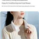 Portable Neck Fan,Personal Neck Air Conditioner,Bladeless USB Charging Wearable Fan with 3 Speed for Outdoor, Camping, Office,White