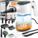 TEEVOGO Handheld Steam Cleaner for Home, 15s Fast Heat Up with 650ML Larger Capacity, Steam Adjustable, Portable Lightweight Steamer for Grout, Floor, Kitchen, Bathroom, Windows