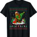 Bigfoot Santa Ugly Christmas Tree Funny Xmas Lights Men Kids T-Shirt (XX-Large)