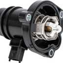 55565336 Engine Coolant Thermostat Housing Assembly for 2013-2016 Buick Encore, for 2011-2016 Chevy Cruze, 2012-2015 Sonic Replace 55593034 55579010
