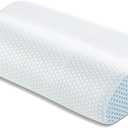 Anvo Pillowcase for Memory Foam Pillow, Pillow Cover Protector for Contour Pillow (Blue White, 1PC)