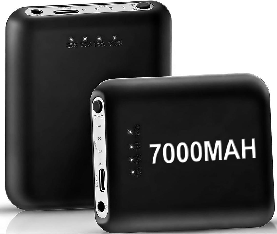 2PCS Rechargeable Batteries 5V 7000mAh for Heated Socks, 4 Heating Settings Large Capacity Replacement Li-Polymer Battery