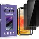 ruwa Privacy Screen Protector for iPhone 12 Pro Max [6.7 Inch][2-Pack] Anti-peep Tempered Glass Film with Easy Installation Alignment Frame, 9H Hardness, Scratch Resistant, Case Friendly