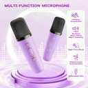 YLL Karaoke Machine for Kids, Portable Mini Speaker with 2 Wireless Microphones, TOP Kids Gifts for Girls Ages 3, 4, 5, 6, 7, 8, 9, 10+ Years Old, 4-12th Birthday Singing Present Toy Party (Purple)