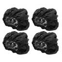 4 Pcs/Set Stroller Wheel Covers Black Wheelchair Tire Protector for Child Kid Baby Stroller Jogger Wheels Covers(L)