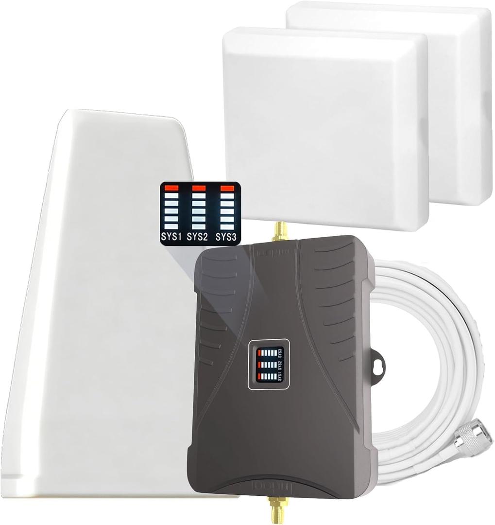 Cell Phone Booster for Home & Multi-Room, Up to 7000 Sq.Ft, Cell Phone Signal Booster for Bands 5/12/13/17, Boost 5G 4G LTE 3G Data for All U.S. Carriers, FCC Approved