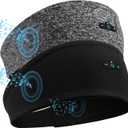 Sleep Headphones Bluetooth Headband for Side Sleeper 2-Pack, 17H Playtime, Wireless Headband Headphones with HD Stereo Speakers for Workout, Running, Yoga , Ideal Gifts for Men, Women, Teens (1 Black+ 1 Grey)