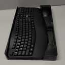 Wireless Keyboard and Mouse Combo,2.4G Full Size Wave Keys Ergonomic Keyboard with Wrist Rest for Natural Typing, 3 DPI Adjustable Ergonomic Silent Mouse for Computer/Laptop/Windows/Mac (Black)