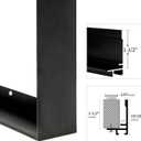 ARTGOW Metal Floating Frame for 32"x48" Canvas Oil Paintings, DIY Canvas Frame with 1.5" Deep, Floater Frames for Prints Wall Art/Portrait/Landscape Living Room Bedroom Kitchen Decor (Black)