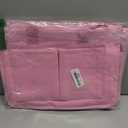 Canvas Tote Bag for Women,Women's Bags Crossbody Bags Work Laptop Tote Bag Large Handbags Purse for Travel Nurse Teacher (New Upgrade Plus Pink With Compartments and Inner Cup Holders)