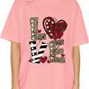 RoseSeek Girl's Graphic Tees Short Sleeve Crewneck T Shirts Casual Summer Tops Cute Preppy Clothes