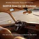 Car Air Freshener - Stone Air Freshener for Visor Clip-Long Lasting Car Odor Eliminator and Scent Diffuser for Cabin, Truck & SUV-2 Clips-Variety 4 Pack(Teak-Amber-Cabana-Open air)