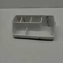 VITVITI Toothbrush Holder for Bathroom, Resin Bathroom Organizer Countertop Sink, Bathroom Counter Organizer Accessories 5 Compartment Storage for Toothpaste/Vanity, White Marble Color (Large)