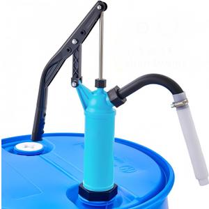 Barrel Pump 15 to 55 Gallon Drum Pump Rotary Hand Liquid Transfer, Heavy Duty Rotary Barrel Pump, Hand Drum Pump for Kerosene, Engine Oil, Fuel Diesel, Hydraulic Fluid (Plastic Barrel Pump)