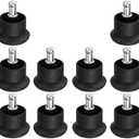 Chair Fixed Casters Replacement, 20 Pcs Office Chair Stationary Castors Non Rolling Chair Feet Low Profile Bell Glides Short Plastic Glides Chair Feet Wheel Stopper (Snap in)