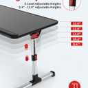 Laptop Desk Table, SAIJI Adjustable Laptop Stand, Portable Lap Desks with Foldable Legs, Notebook Standing Breakfast Tray Reading Desk for Sofa Couch Bed Floor (Black,Medium Size)