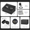 Watch Winder for Automatic Watches, Automatic Watch Winder | 4 Watch Winder with 6 Slots, Carbon Fiber Finish, Ultra-Quiet Japanese Motor, Adjustable Pillows, Present Box Packaging
