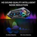 Motorcycle Helmet Bluetooth Headset 2 Way Intercom 550 Yards,HIFI Sound,Noise Cancellation,Music Share,1000mAh,Helmet Speakers Headphones FM,Easy to Connect/Use with Gloves,Waterproof,Voice Assistant