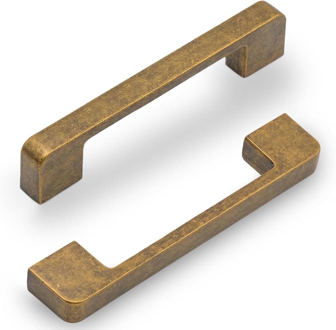 2328 10 Pack 5 Inch(128mm) Kitchen Cabinet Handles Antique Brass Cabinet Pulls Kitchen Cabinet Hardware Drawer Pulls for Cupboard Wardrobe