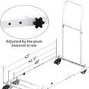 Adjustable Folding Chair Cart with Wheels & Two 78.7in Ropes, 300 LBS Capacity for 35 Chairs Heavy-Duty Folding Chair Dolly, Multi-Function Storage Cart for Party, Wedding, Meeting, White