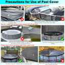 10 Ft Wintet Pool Cover, with Automatic Drain Round Pool Cover, One-Piece Quick Installation and Removal for Round Hot Tub and Spa Pool, Preventing Waterlogging, UV Protected (Black)