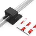 Cable Clips with Strong Self-Adhesive, XIAOXI R Shape Cable Management TV PC Wire Holder Sticky Tidy and Organizer Cord and Wires - 40 Pcs (Black)