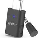 eppfun USB C Bluetooth Adapter for ps5/PS4, Dual Connection Wireless Audio Adapter Low Latency Dongle with 3.5 mm Analog Mic for PC, Mac, Phone