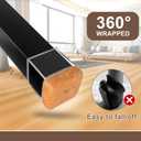 OCONDA 20 Pcs Chair Leg Floor Protectors for Hardwood Floors, Clear Rubber Furniture Sliders with Felt, Silicone Furniture Leg Caps Covers (Fit Square Diameter:1-8/16" to 1-12/16")