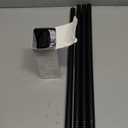 Curtain Rods No Drilling for Windows 30 to 60 Inches,5/8 Inch Diameter No Drill Small Curtain Rod Set with 3M Adhesive Brackets, Black