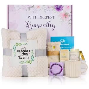 Sympathy Gift Baskets, Care Package for Women, Soothe Grief Sympathy Gifts for Loss of Loved One, Condolences Gift Basket for Loss, Bereavement Miscarriage Gifts for Mothers, Mom, Sister, Friend