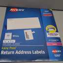 Avery Printable Return Address Labels with Sure Feed, 0.5" x 1.75", White, 2,000 Blank Mailing Labels (05267)