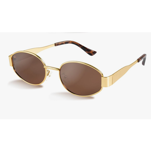 livho 2025 Trendy Oval Sunglasses - Stylish Polarized Shades for Everyday - Retro Metal Frames