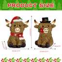 CRCZK Highland Cow Winter Decor, Winter Decorations Indoor/Outdoor, Farmhouse Table Centerpieces Decorations, Highland Cow Decor Winter Gifts