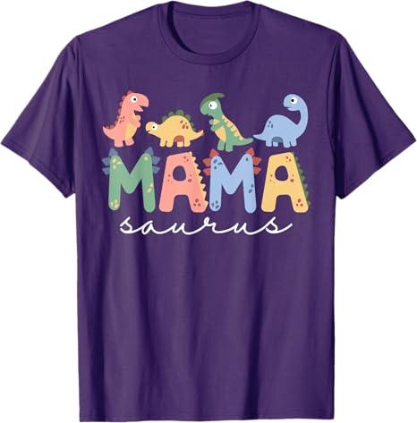 Funny Cute Mamasaurus T Rex Dinosaur Mama Saurus Family T-Shirt Size XXL Purple