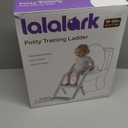 lalalark Potty Training Seat, 2-in-1 Toddler Toilet Seat with Steps, Upgrade Potty Step Stool for Toddler with Anti-slip Pad Step Stool, Extended Splash Guard, Foldable Potty Ladder Boys Girls, Purple